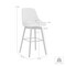 Armen Living Sicily 30" Swivel Black Wood Bar Stool in Light Gray Fabric LCSIBABLKGRYF30 - alternate 10